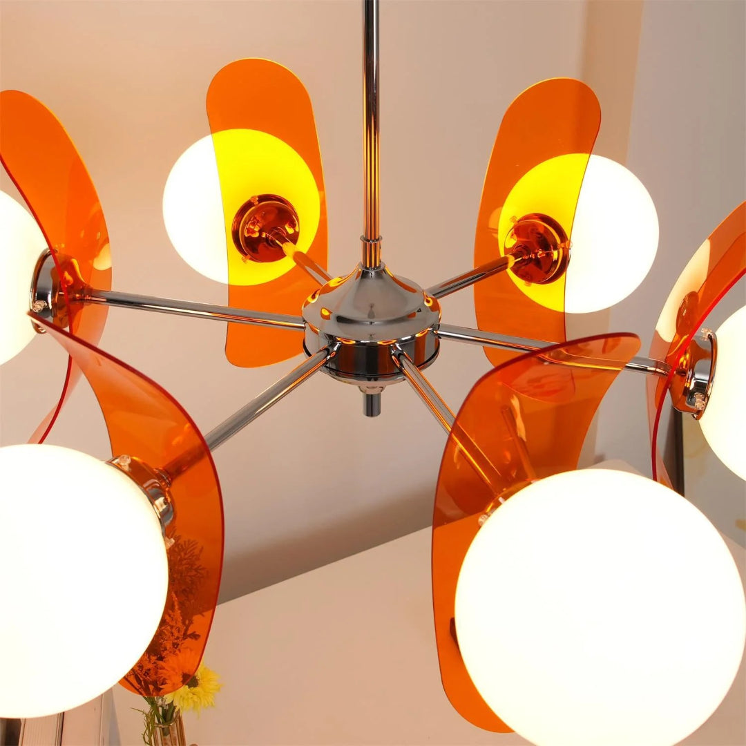 Mid-Century Glazen Hanglamp