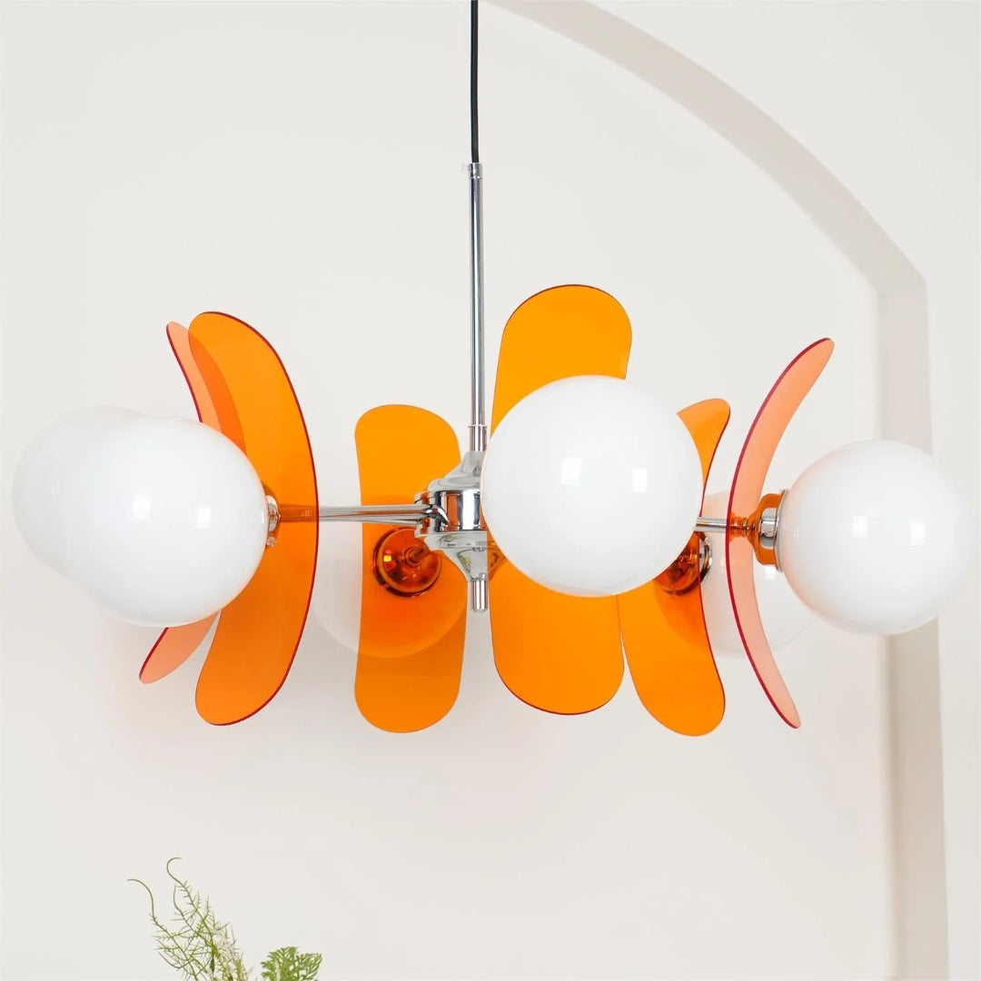 Mid-Century Glazen Hanglamp