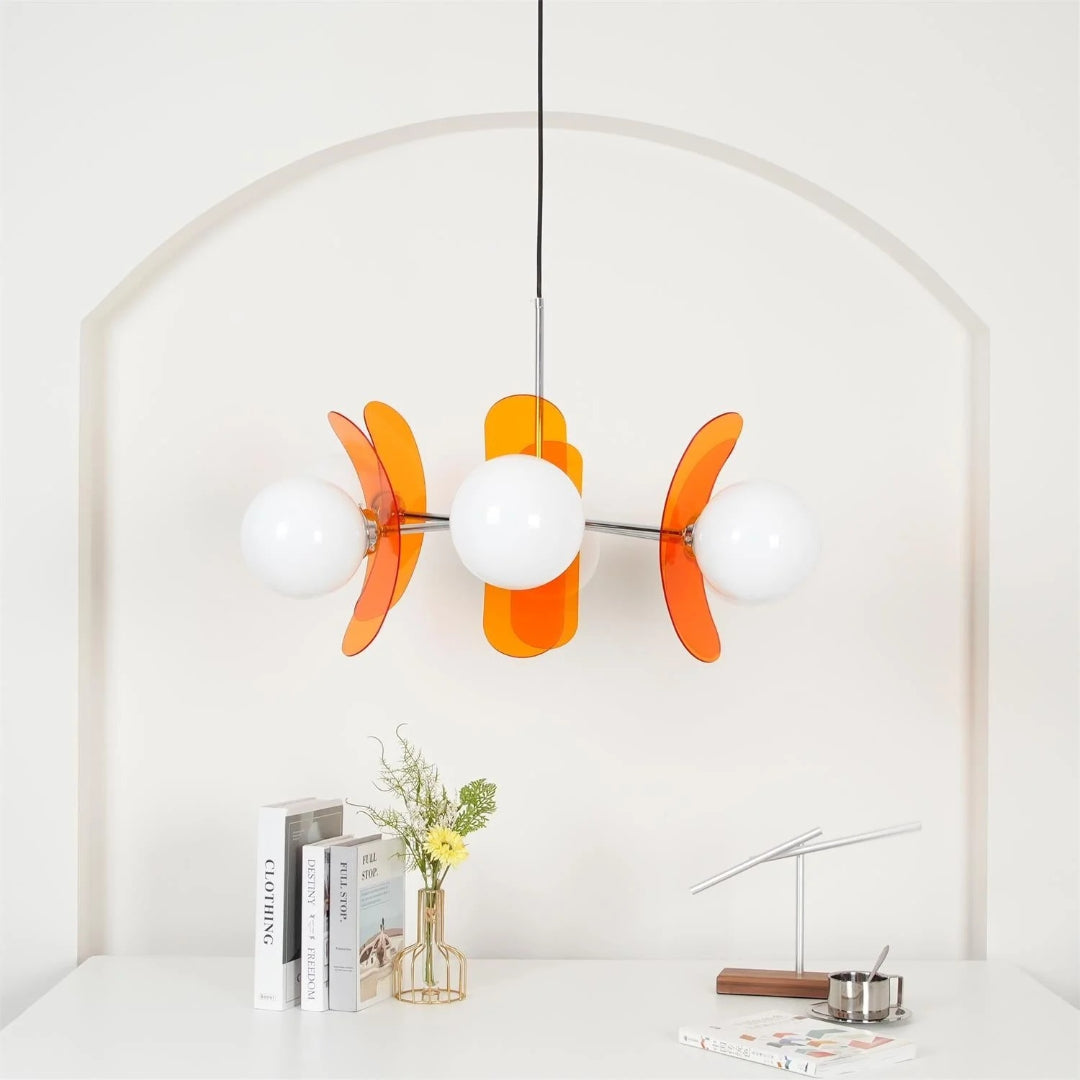 Mid-Century Glazen Hanglamp