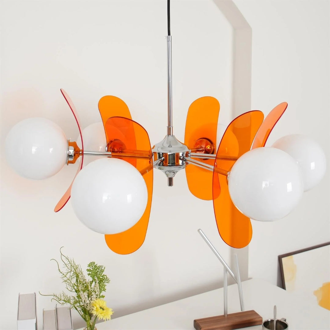 Mid-Century Glazen Hanglamp