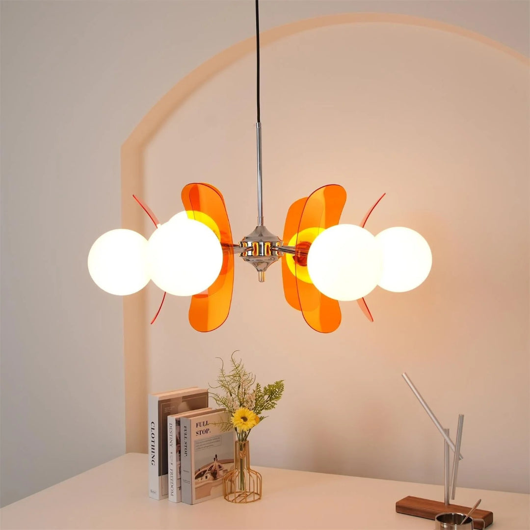 Mid-Century Glazen Hanglamp