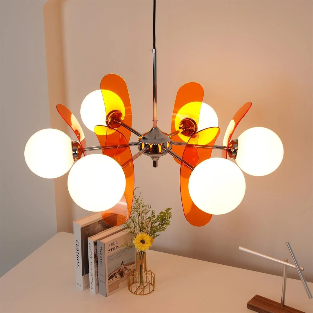 Mid-Century Glazen Hanglamp