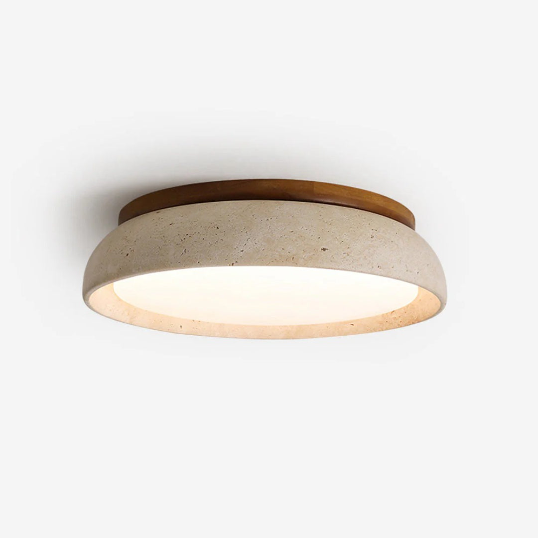 Ronde stenen plafondlamp