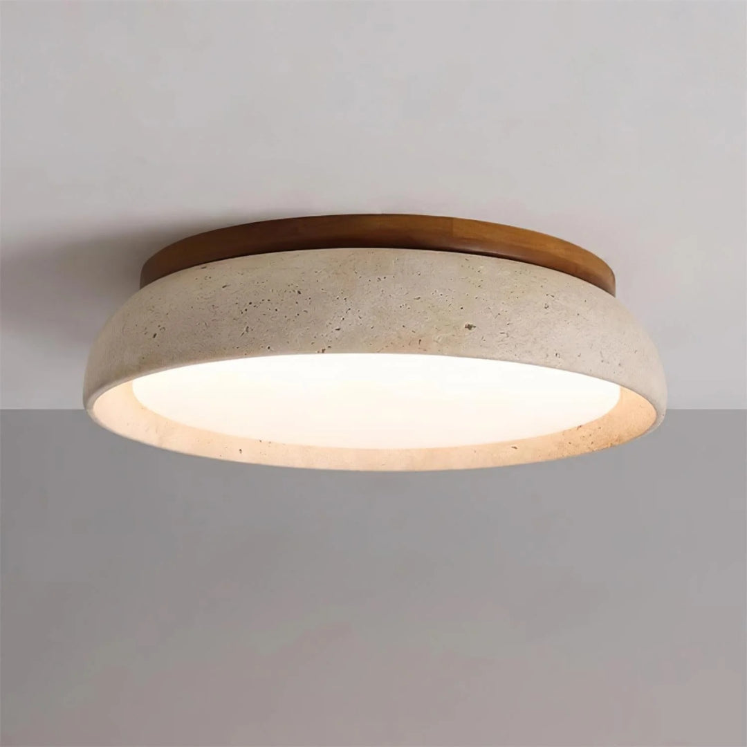 Ronde stenen plafondlamp