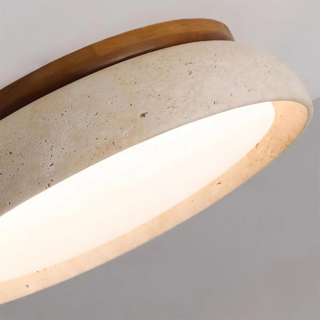 Ronde stenen plafondlamp