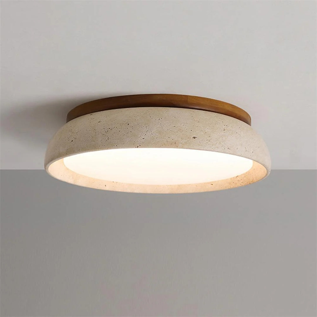 Ronde stenen plafondlamp