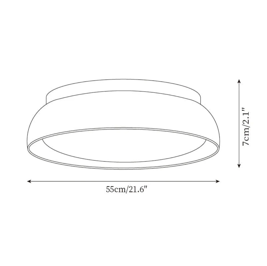 Ronde stenen plafondlamp