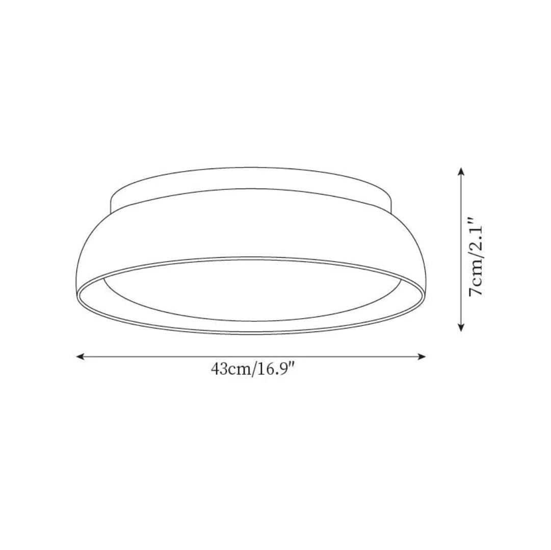 Ronde stenen plafondlamp