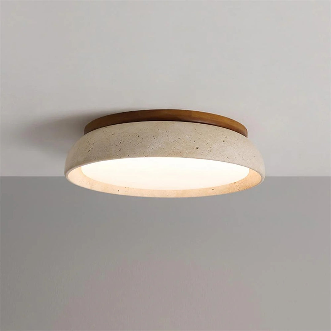 Ronde stenen plafondlamp