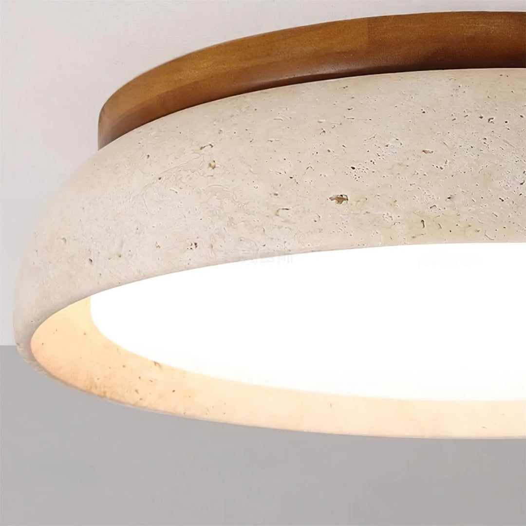Ronde stenen plafondlamp