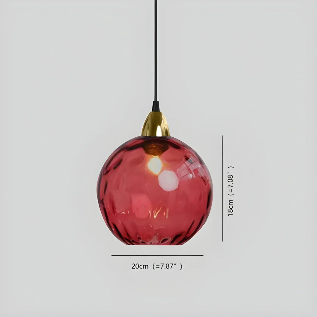 Hedendaagse Getextureerde Glazen Hanglamp