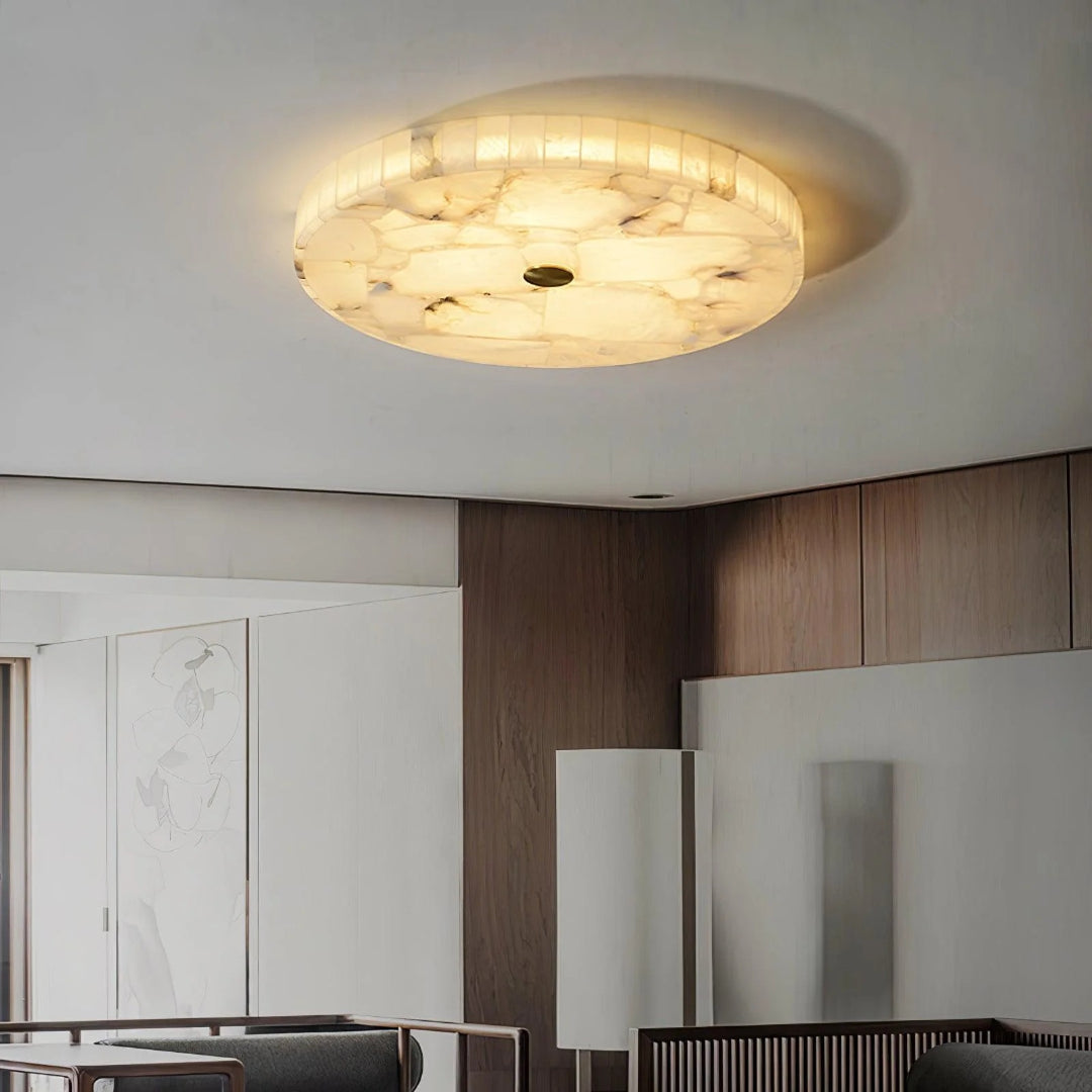 Minimalistische Marmeren Ronde Plafondlamp