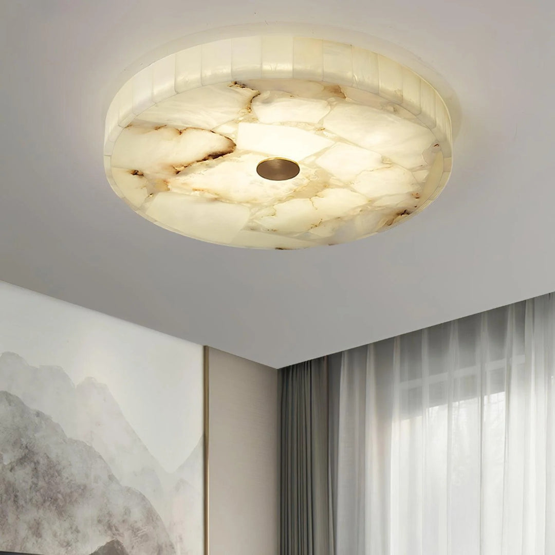 Minimalistische Marmeren Ronde Plafondlamp