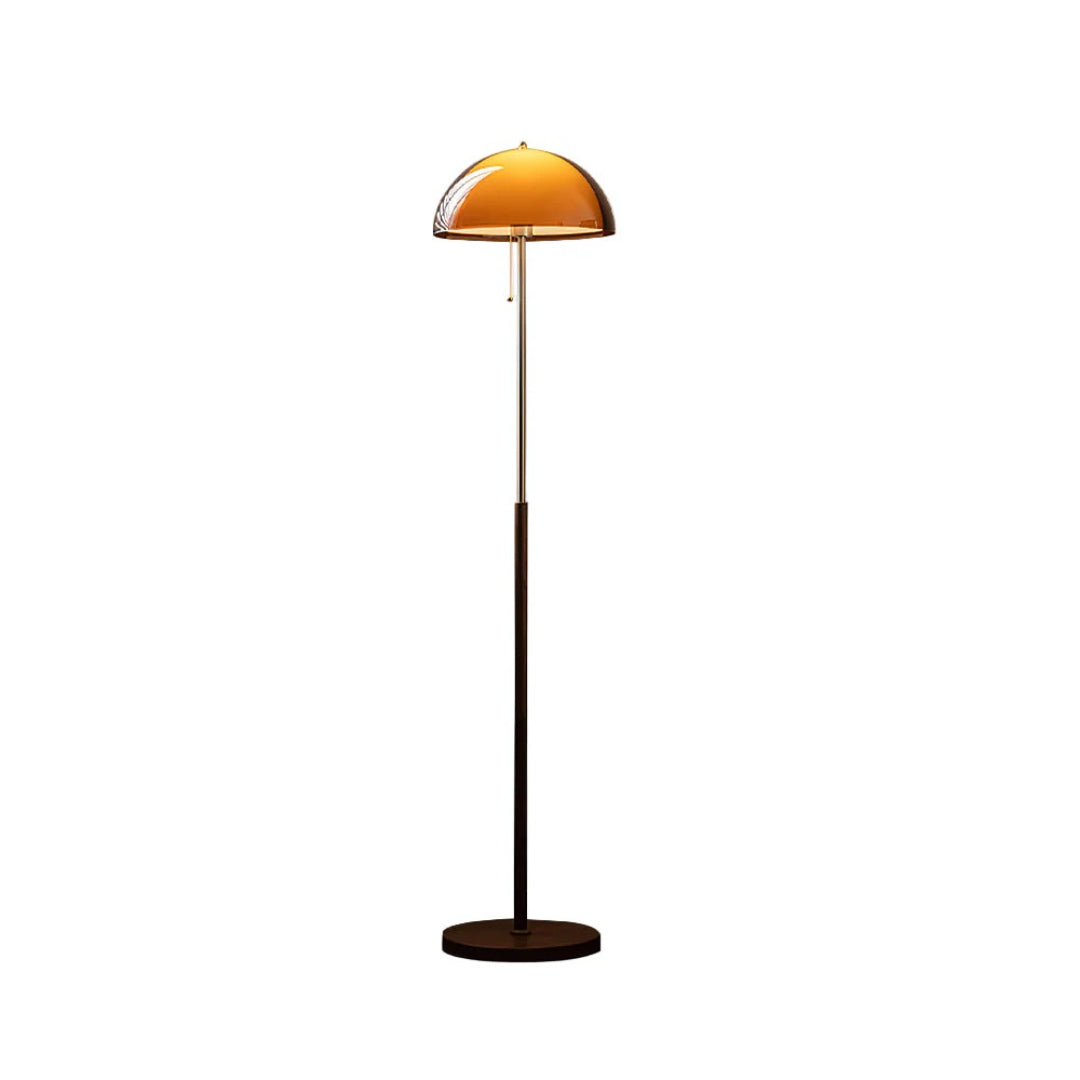 Retro metalen koepel vloerlamp