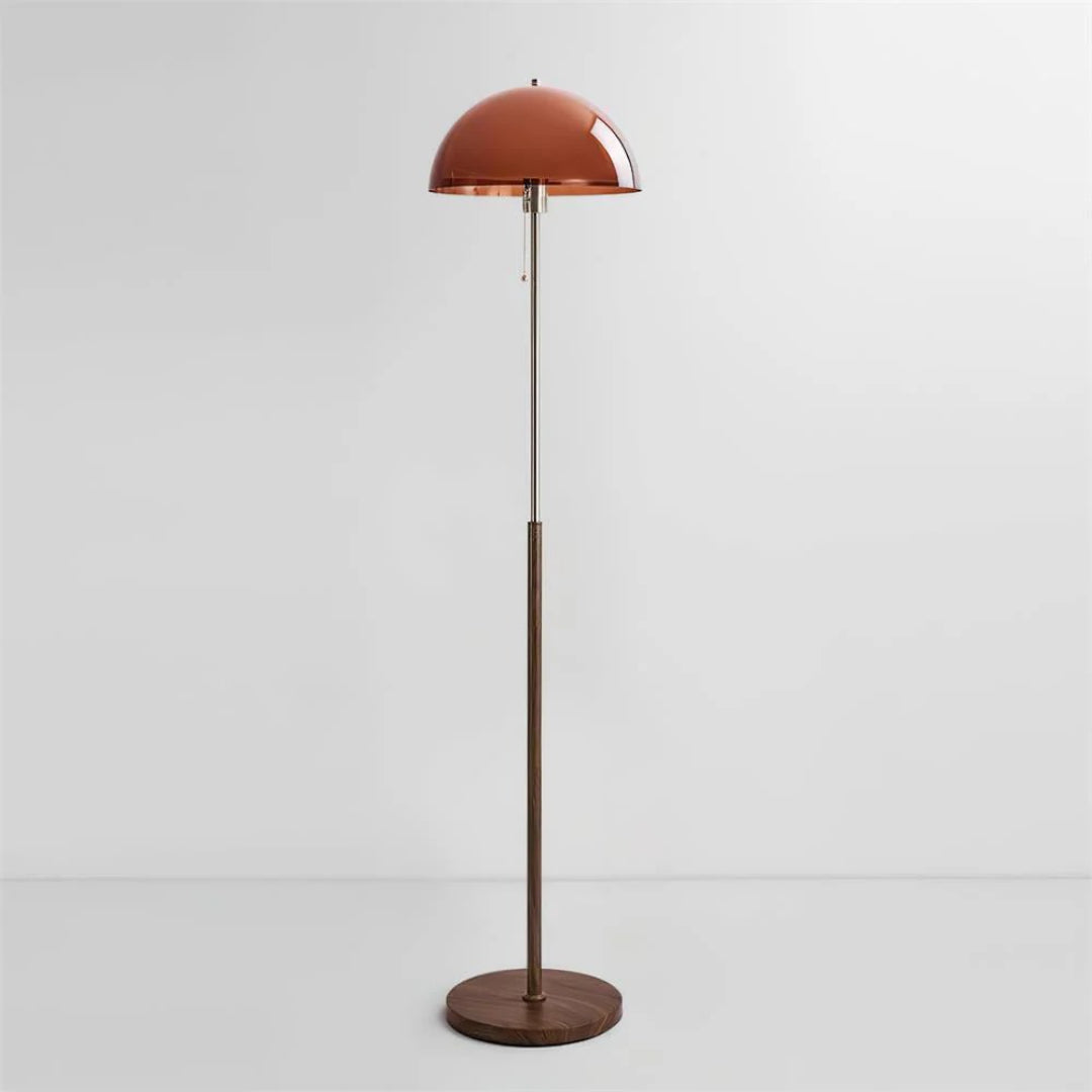 Retro metalen koepel vloerlamp