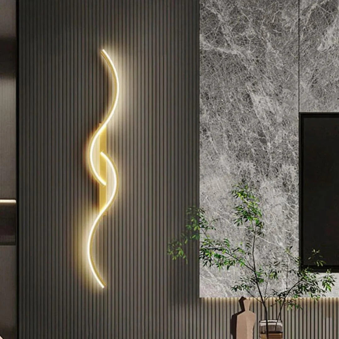 Hedendaagse gebogen LED-wandlamp