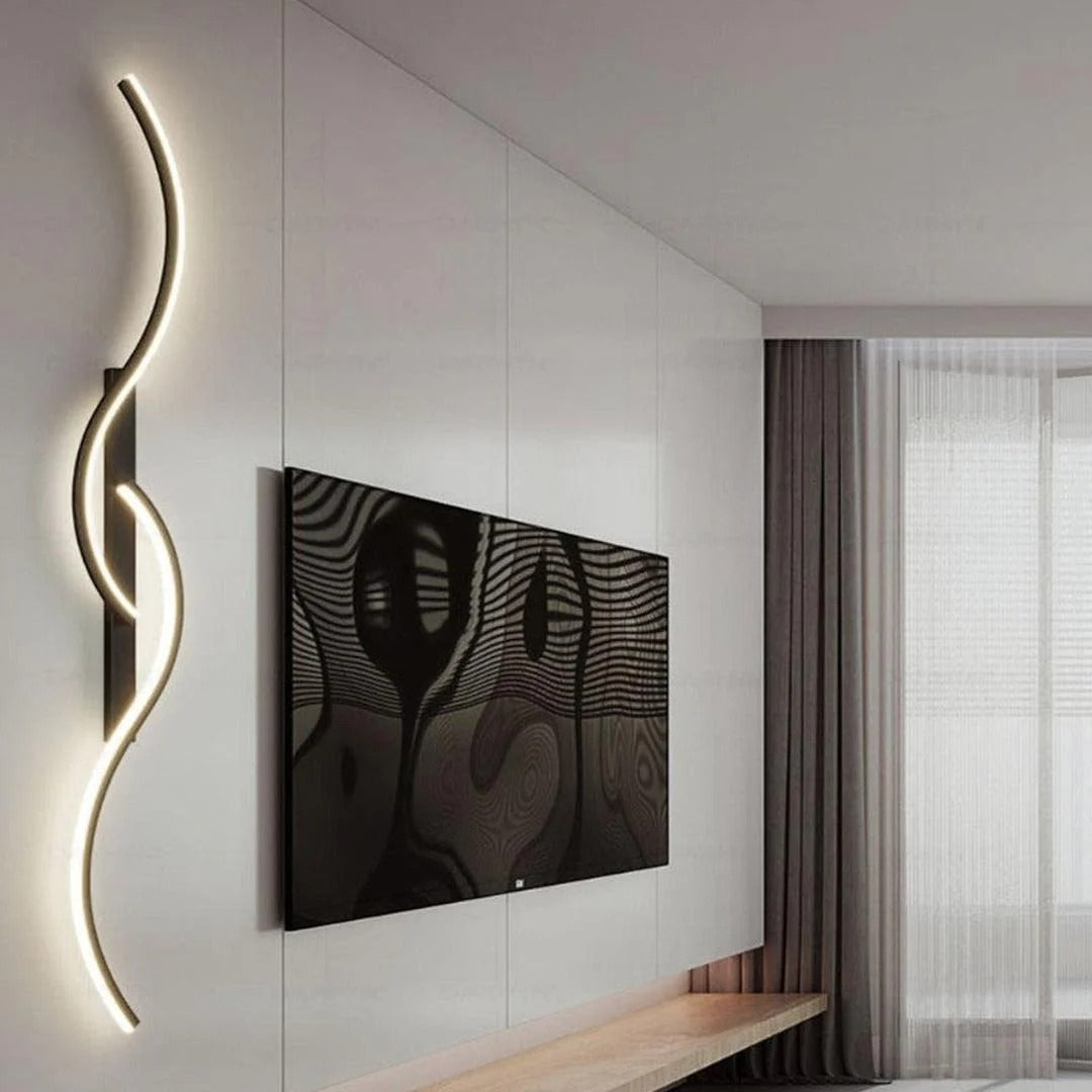 Hedendaagse gebogen LED-wandlamp