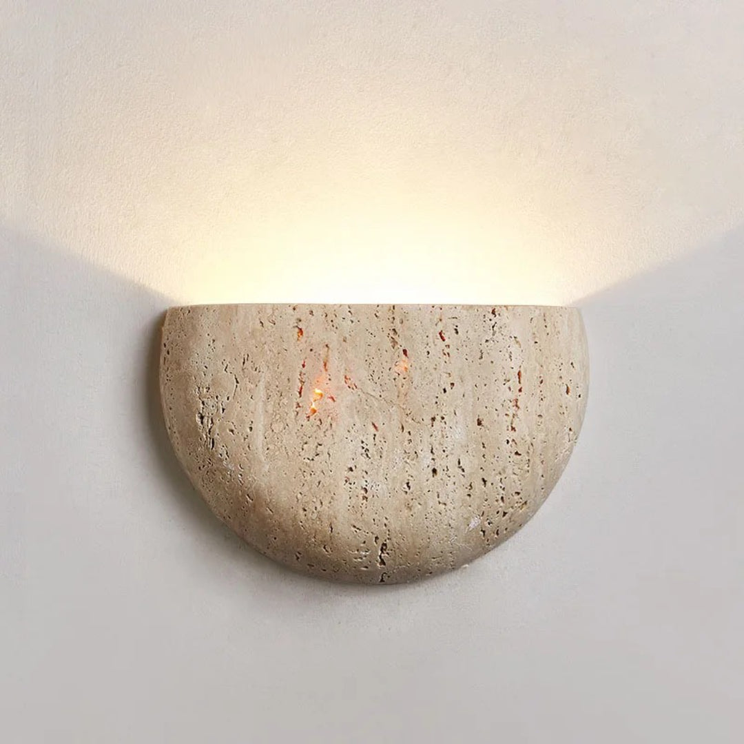 Halve Maan Stenen Wandlamp