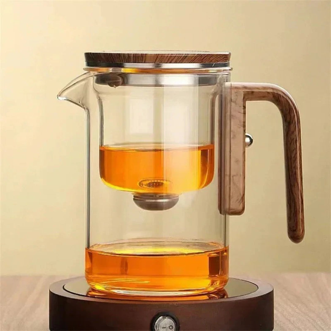 Moderne glazen theepot