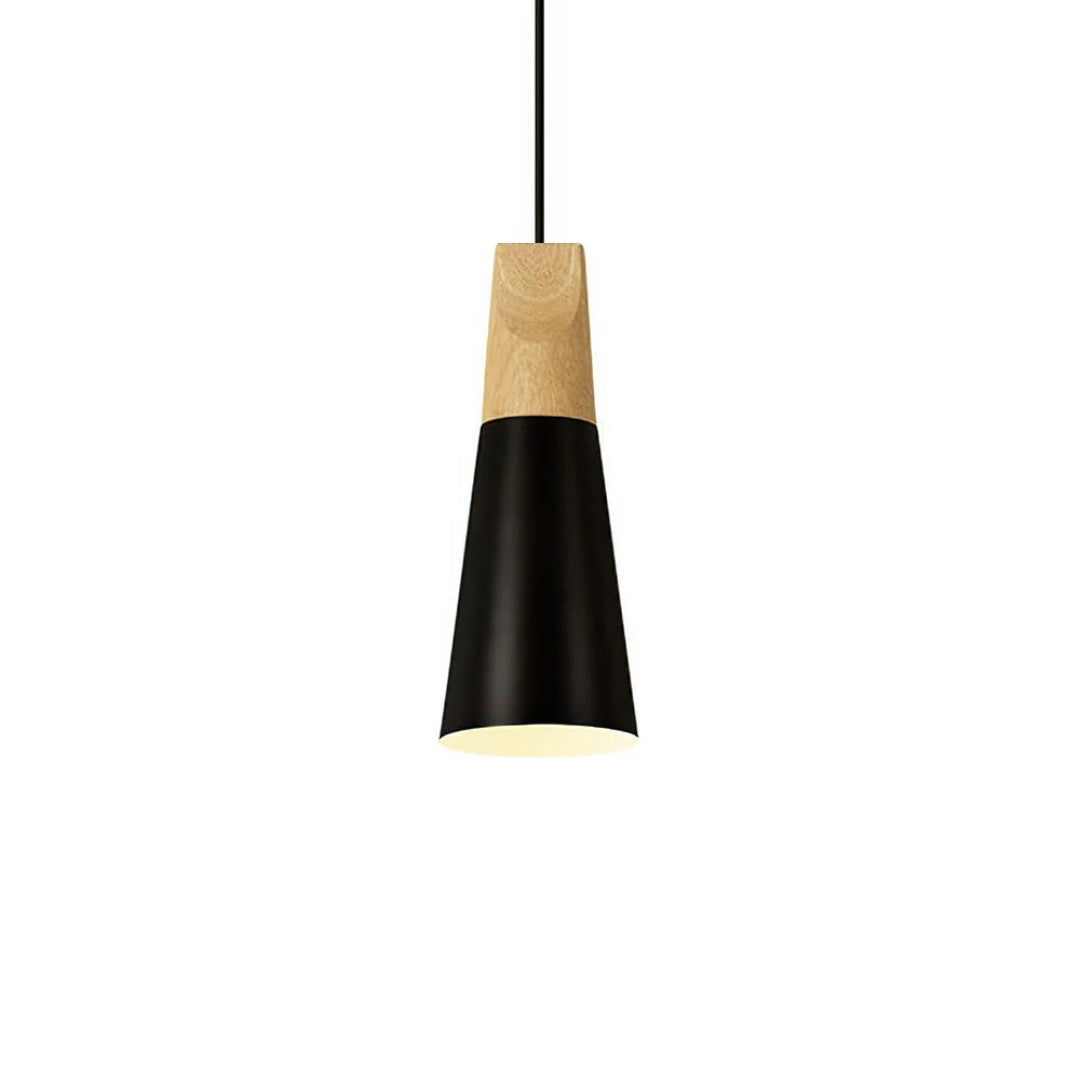 Scandinavische Houten Metalen Hanglamp