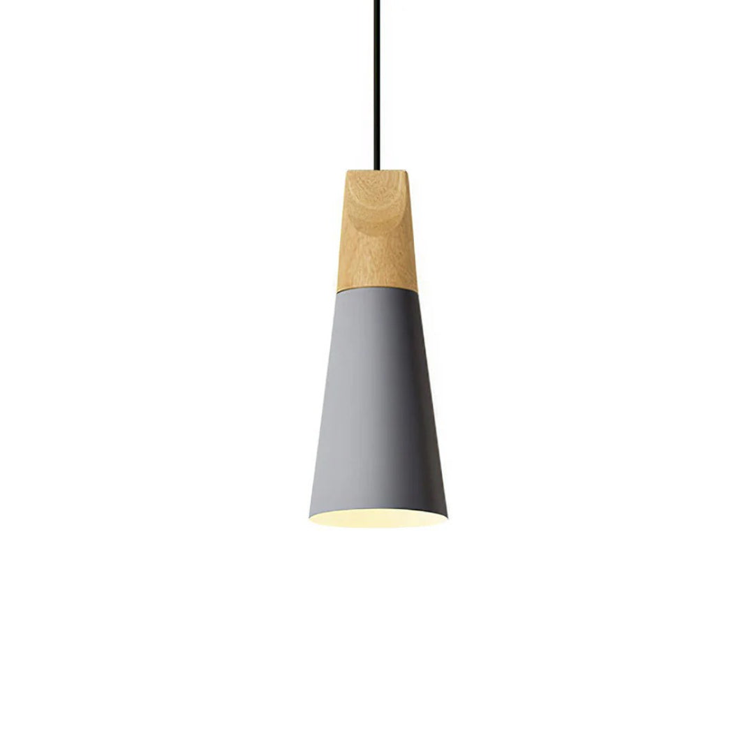 Scandinavische Houten Metalen Hanglamp