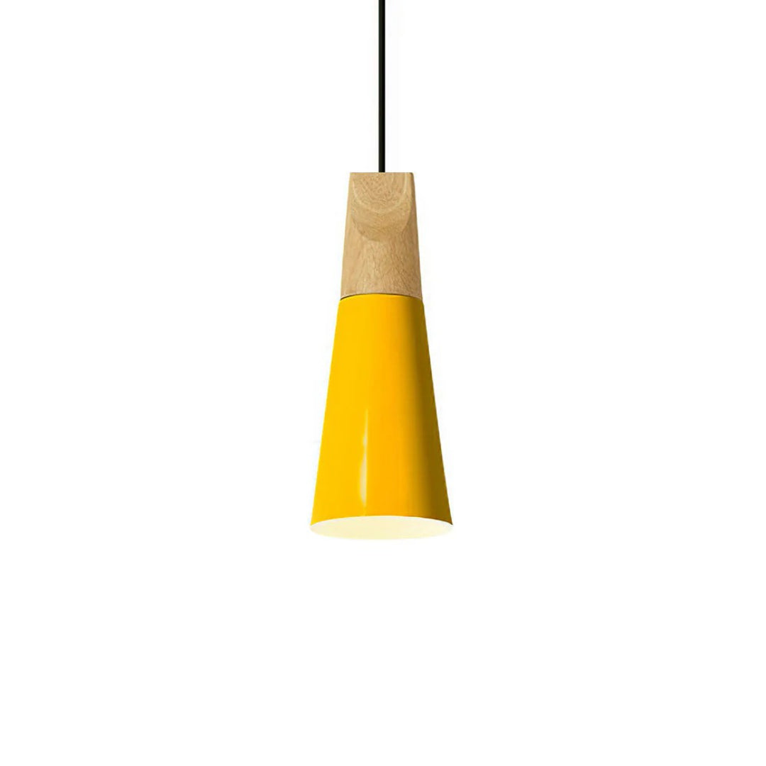 Scandinavische Houten Metalen Hanglamp