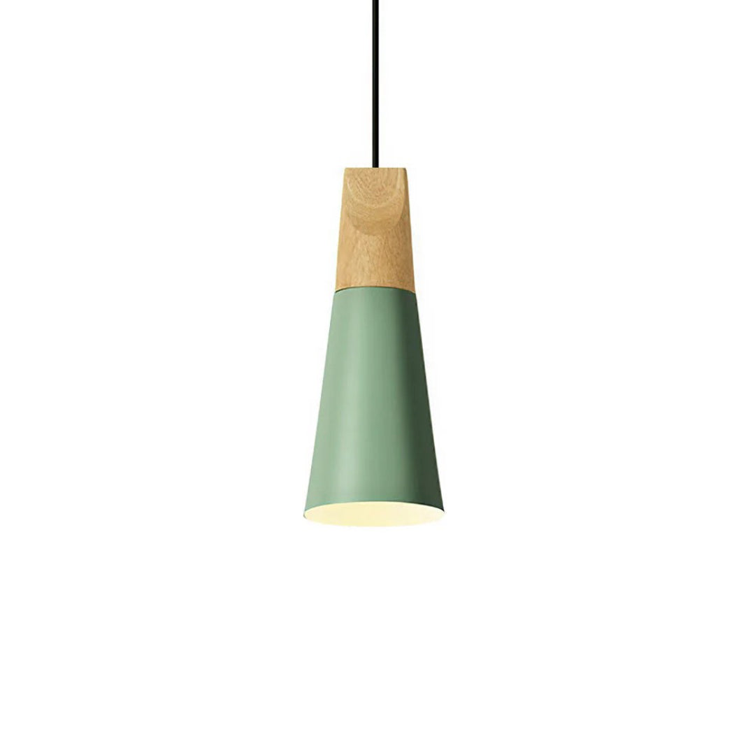 Scandinavische Houten Metalen Hanglamp