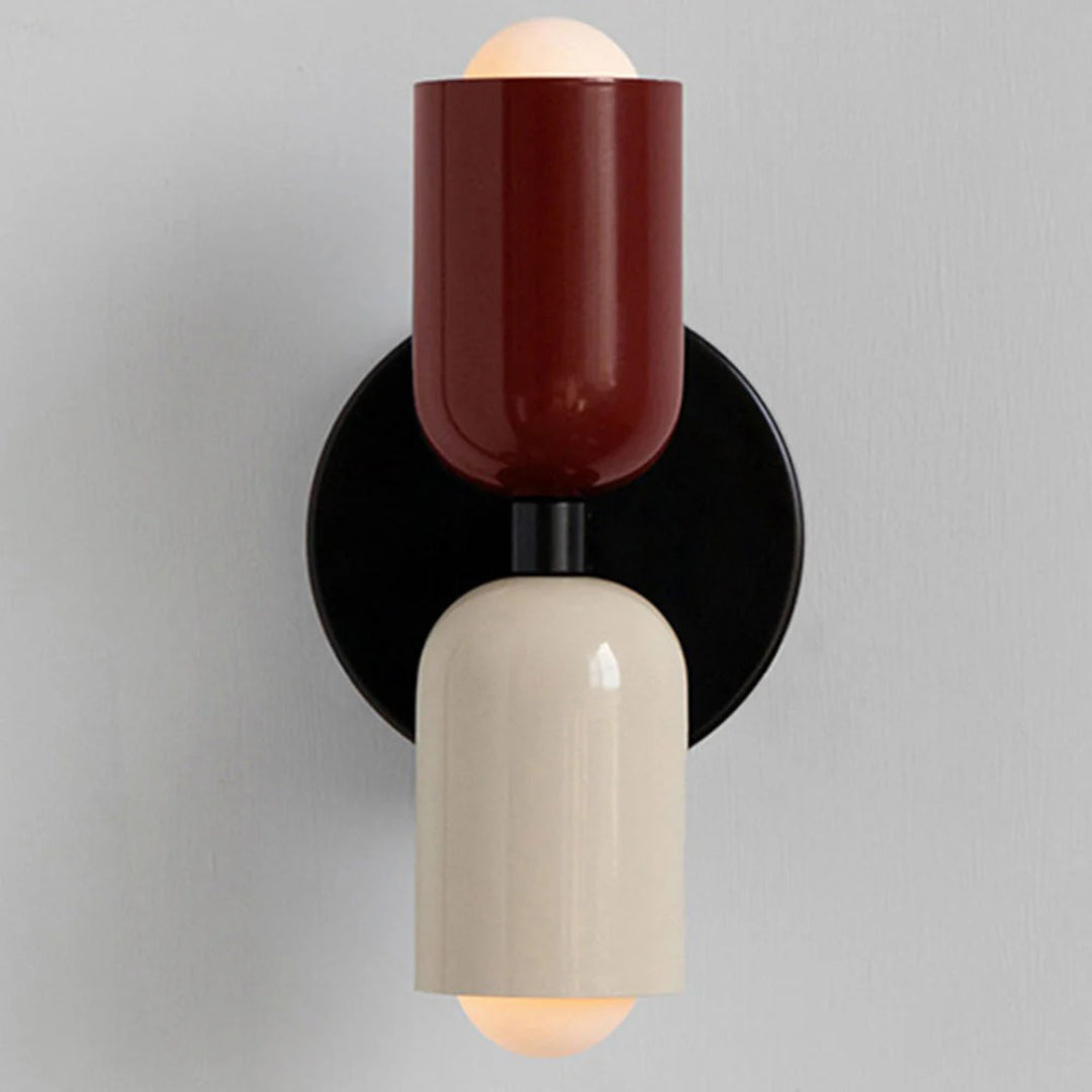 Hedendaagse metalen glazen wandlamp