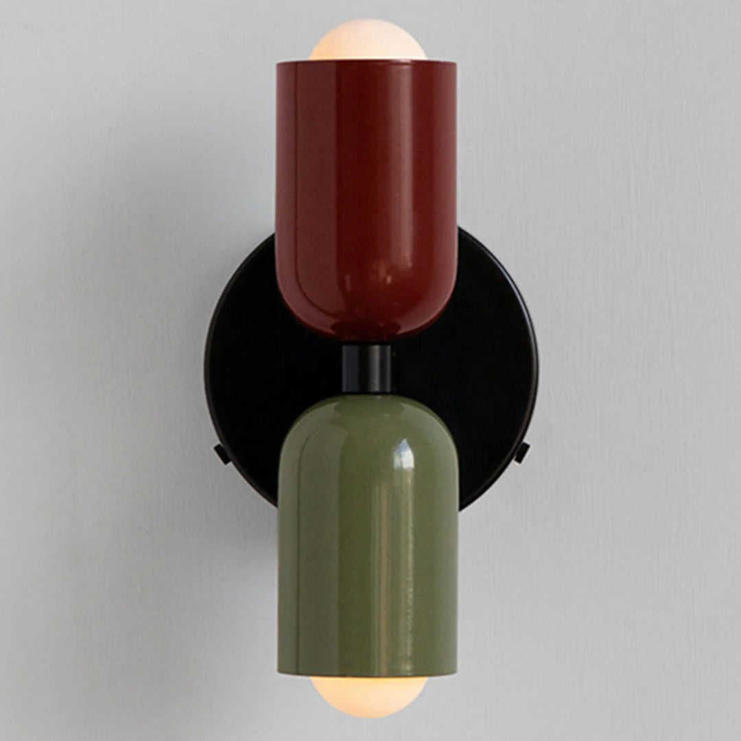 Hedendaagse metalen glazen wandlamp
