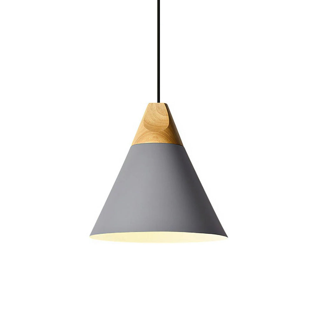 Scandinavische Houten Metalen Hanglamp