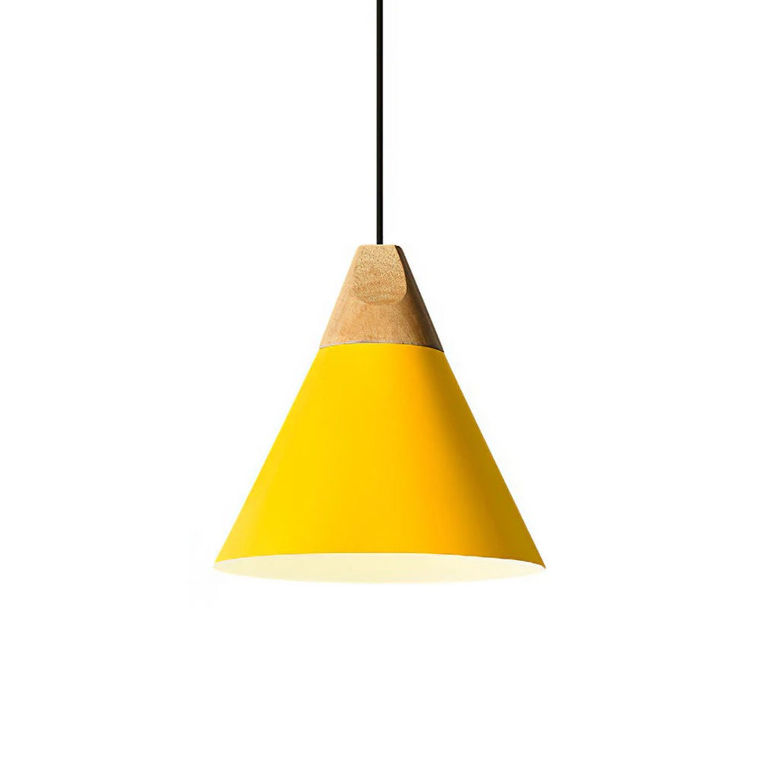 Scandinavische Houten Metalen Hanglamp