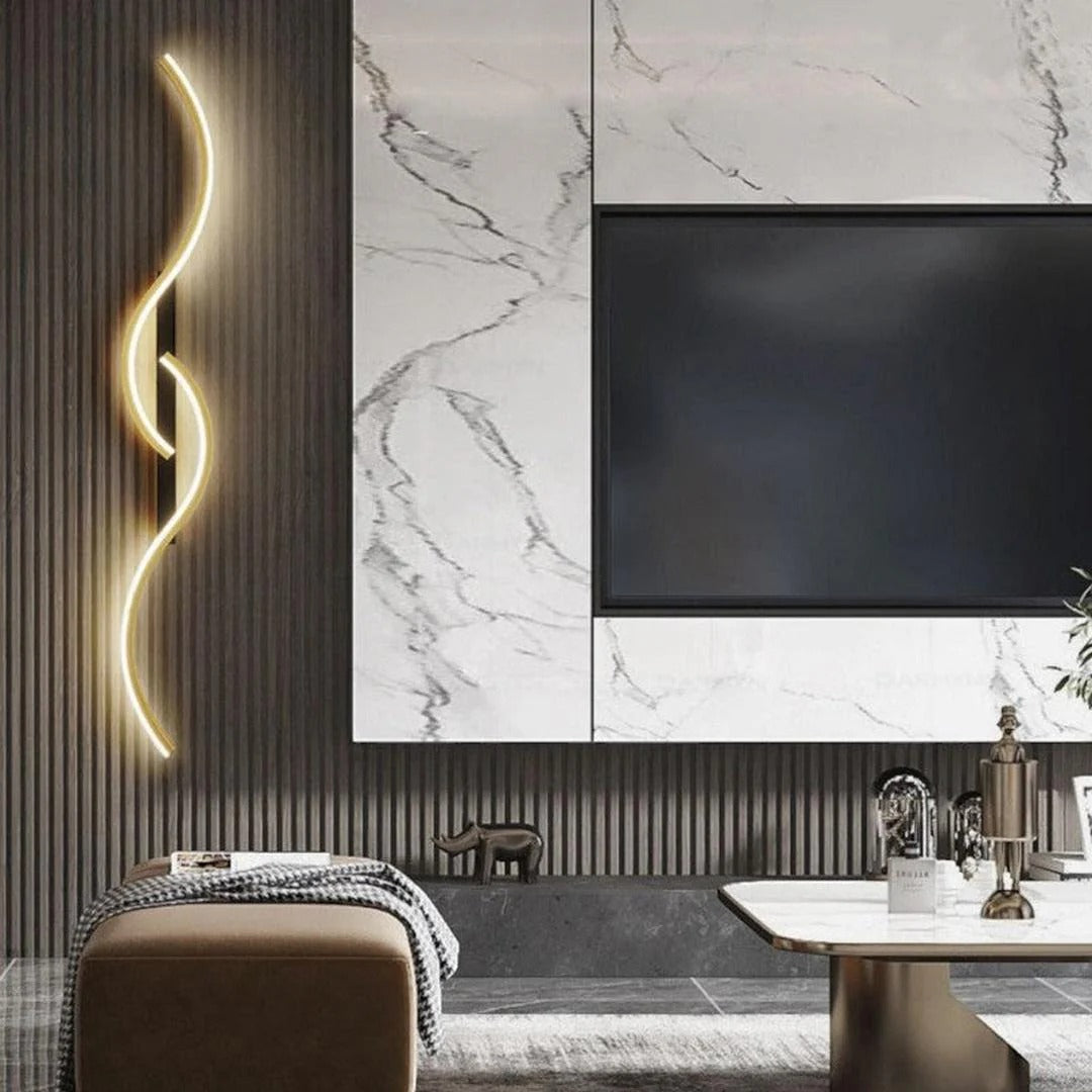Hedendaagse gebogen LED-wandlamp