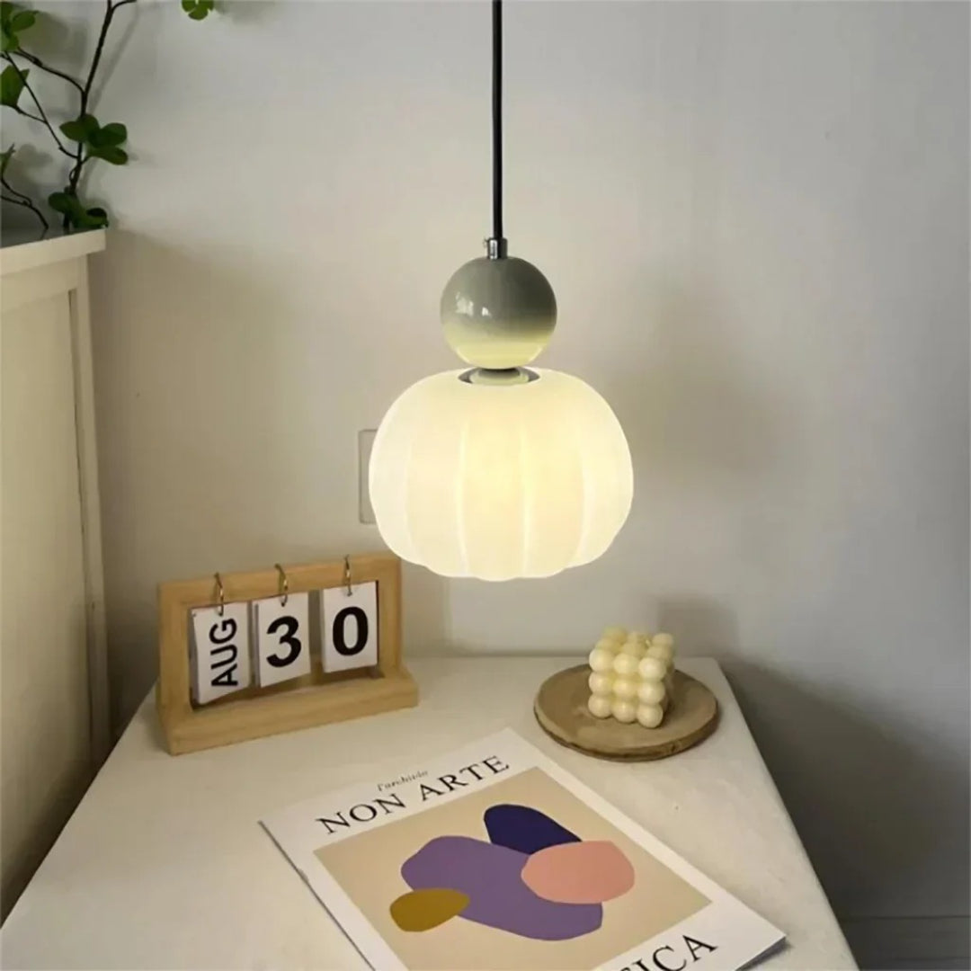 Ronde glazen bol hanglamp
