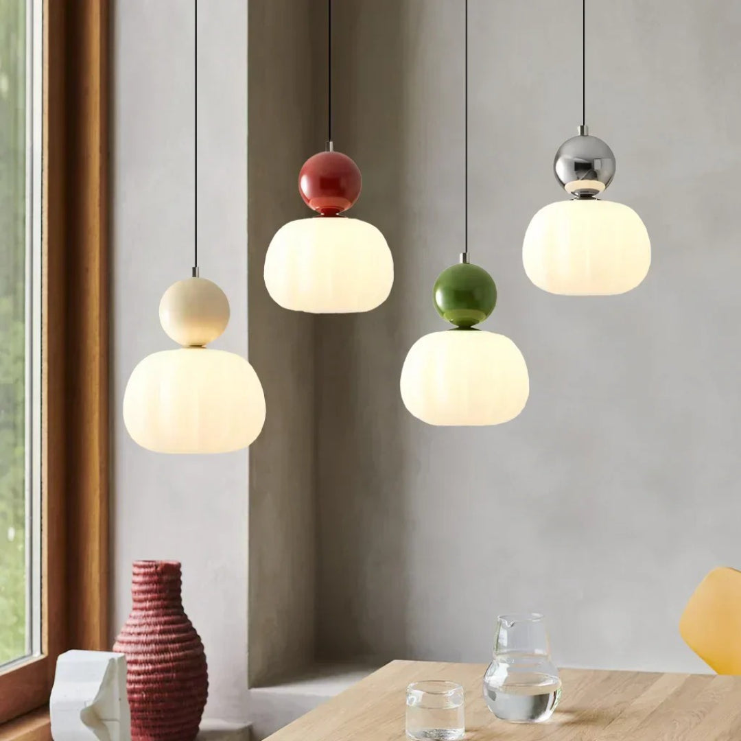 Ronde glazen bol hanglamp