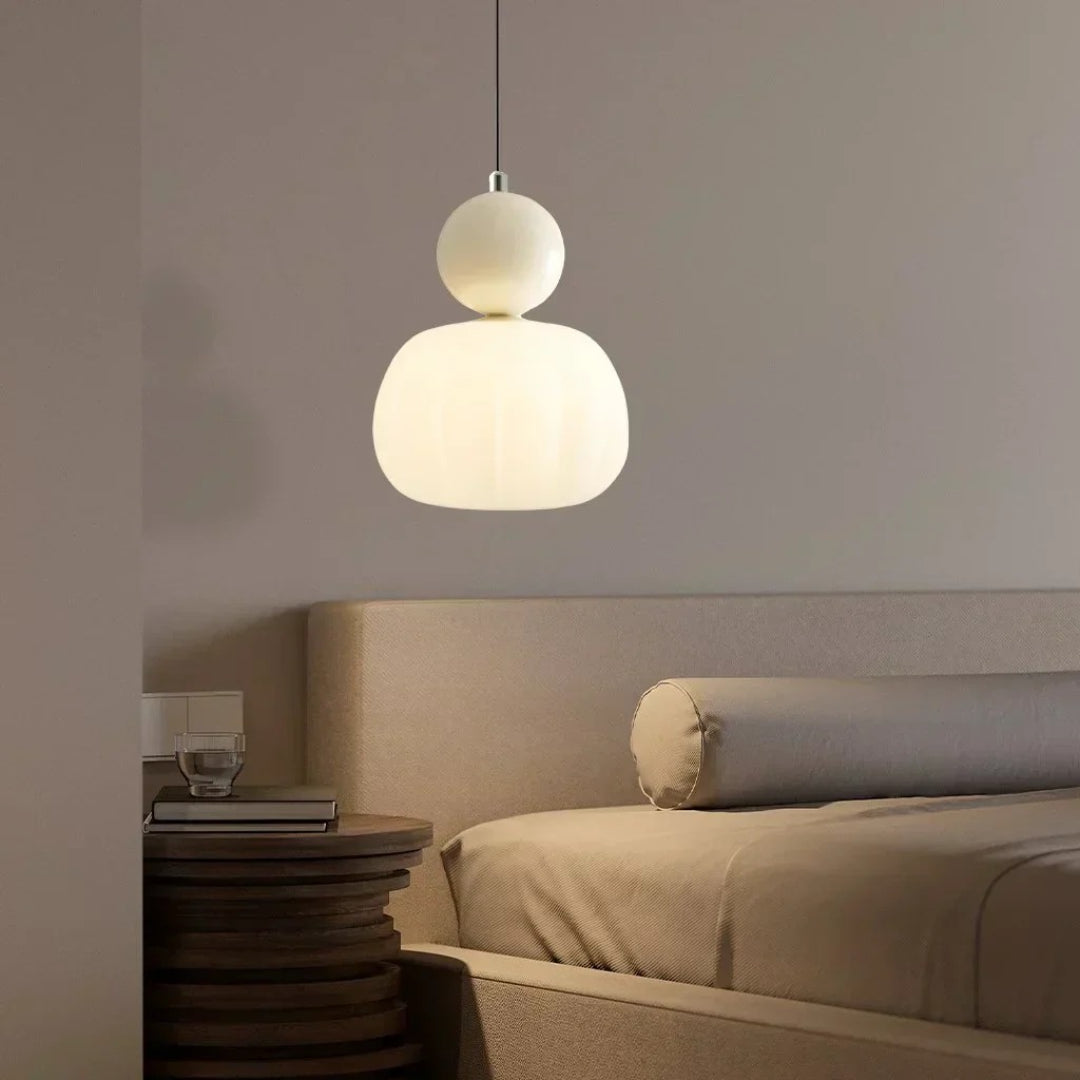 Ronde glazen bol hanglamp