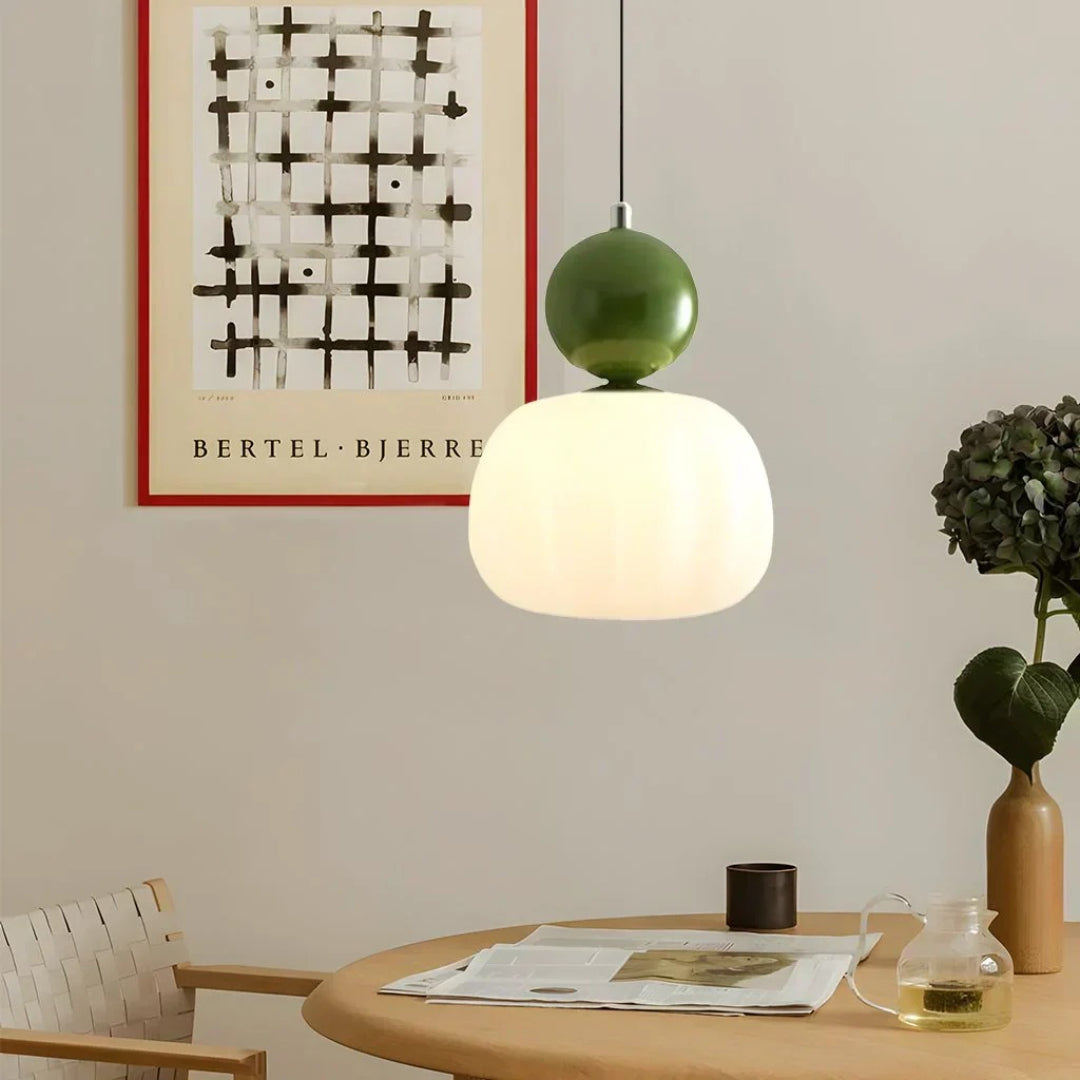 Ronde glazen bol hanglamp