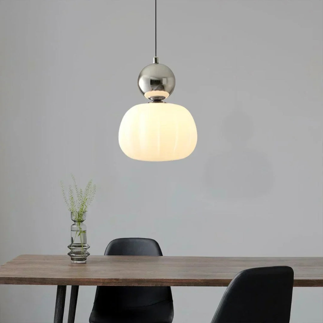 Ronde glazen bol hanglamp