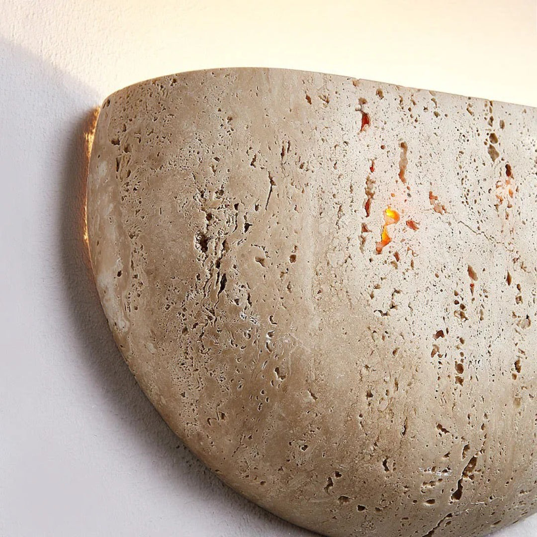 Halve Maan Stenen Wandlamp