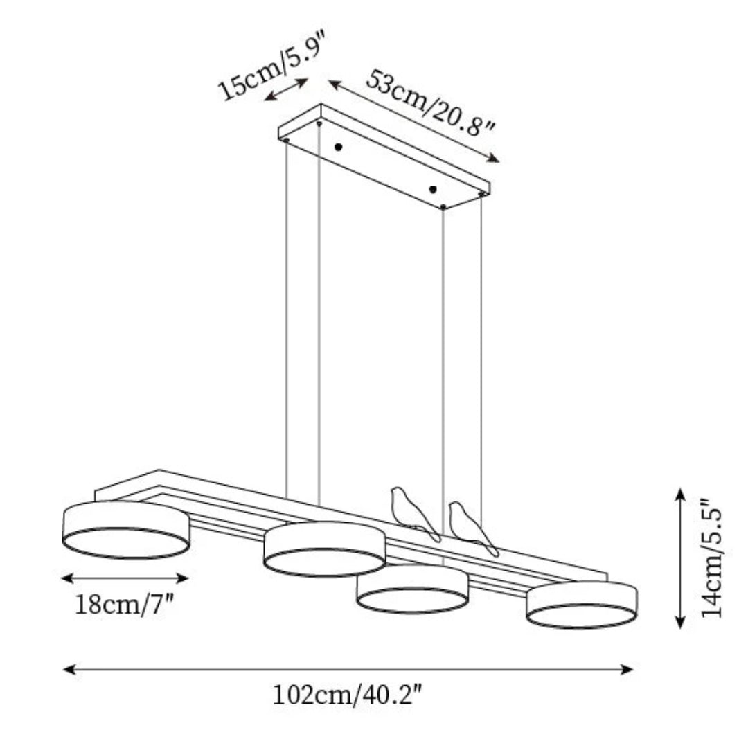 Scandinavische Houten Hanglamp