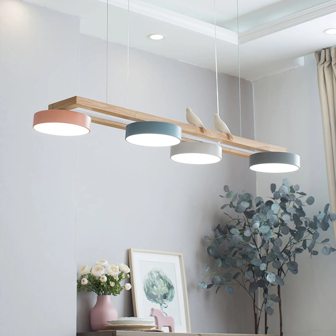 Scandinavische Houten Hanglamp
