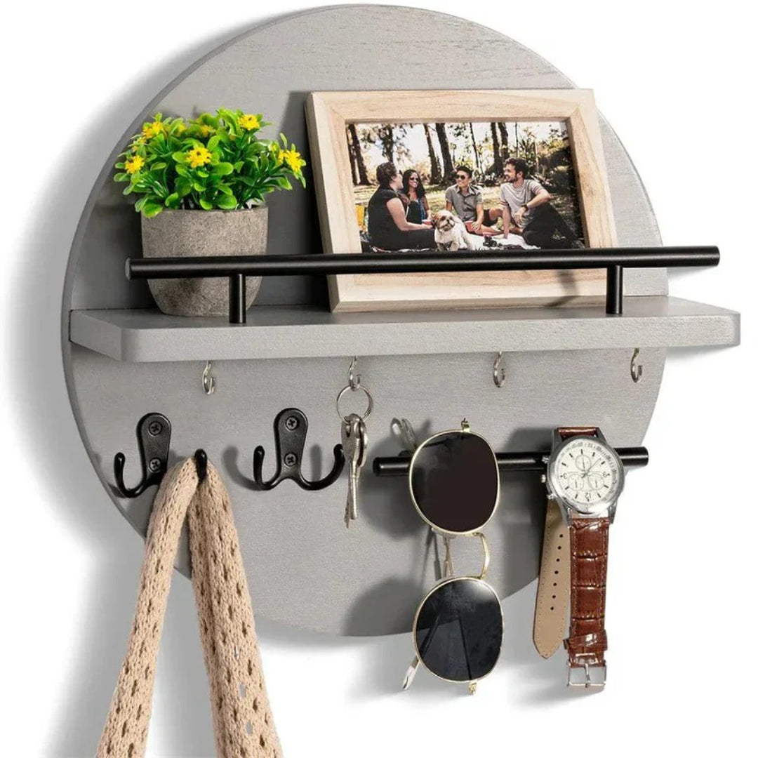 Rustieke houten wand sleutelhanger