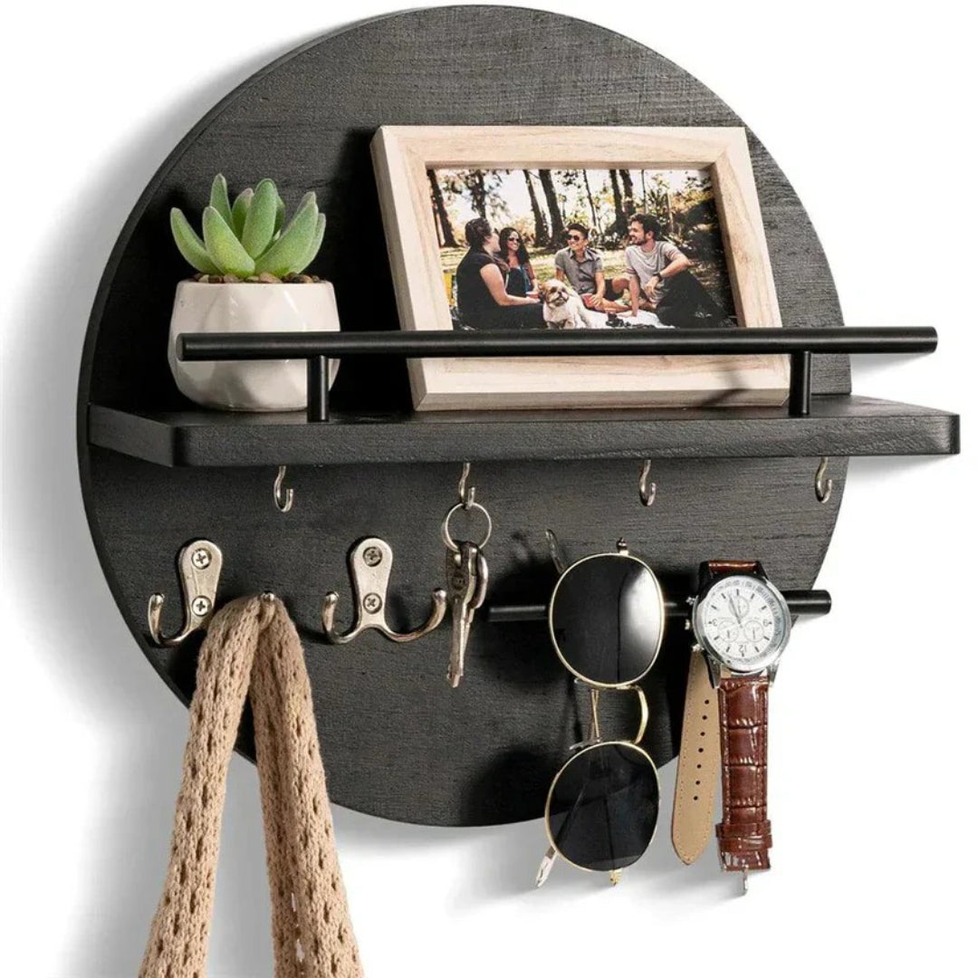 Rustieke houten wand sleutelhanger