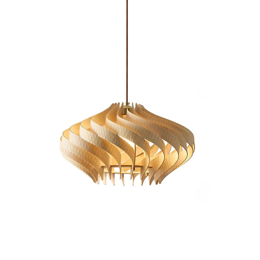 Japandi Houten Hanglamp
