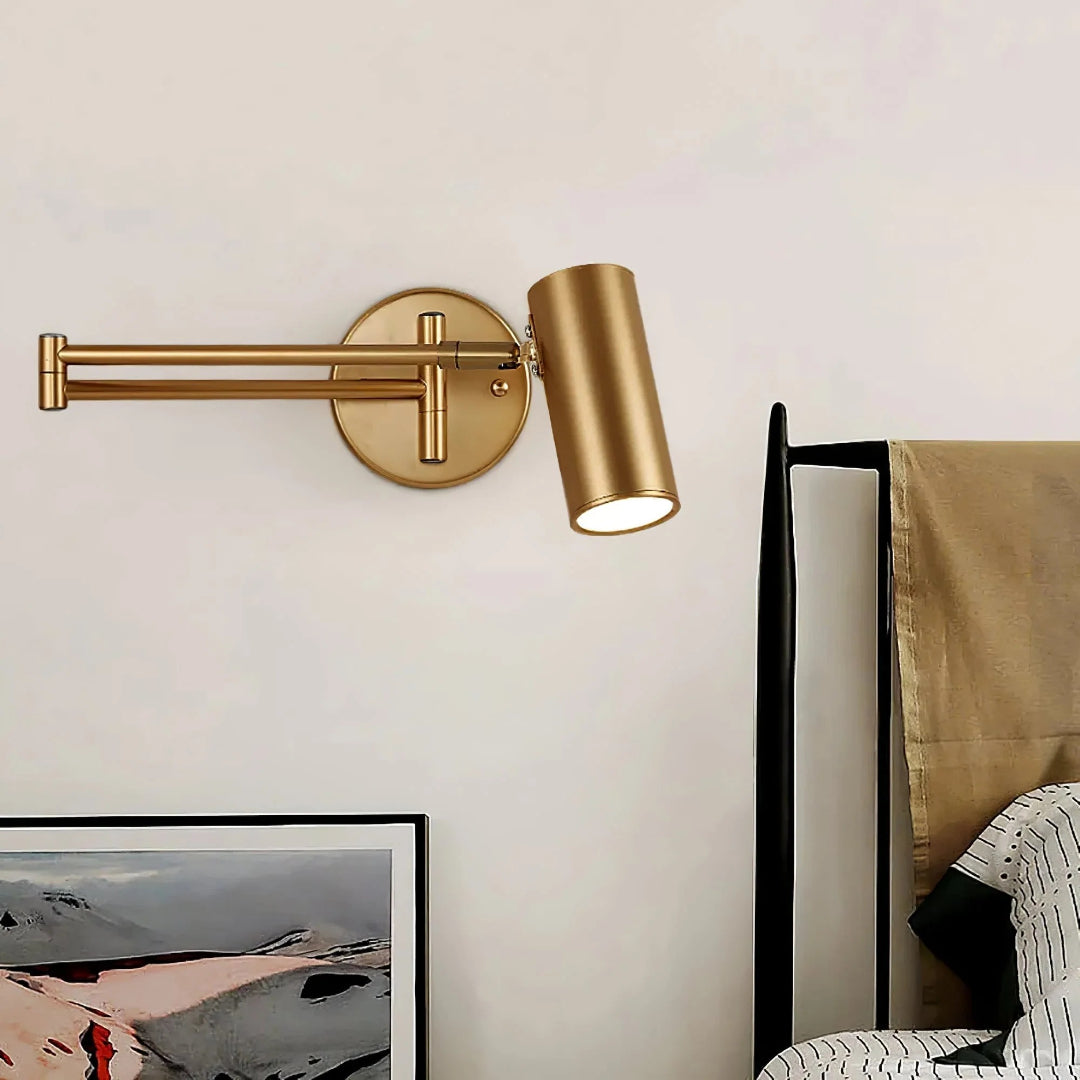 Industriële metalen wandlamp