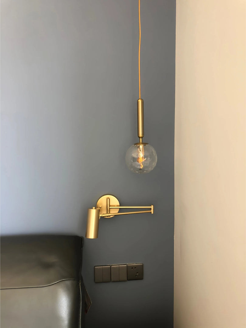 Industriële metalen wandlamp