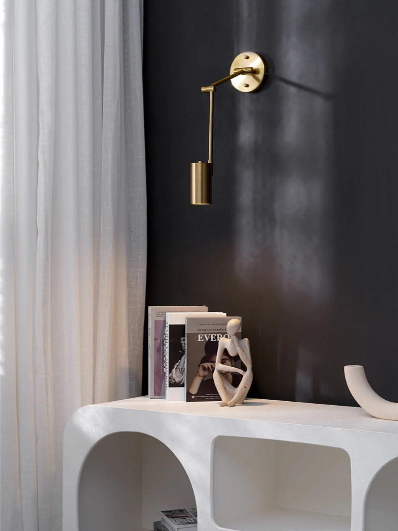 Industriële metalen wandlamp