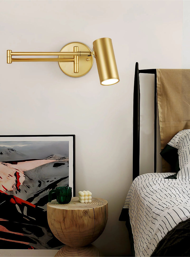 Industriële metalen wandlamp