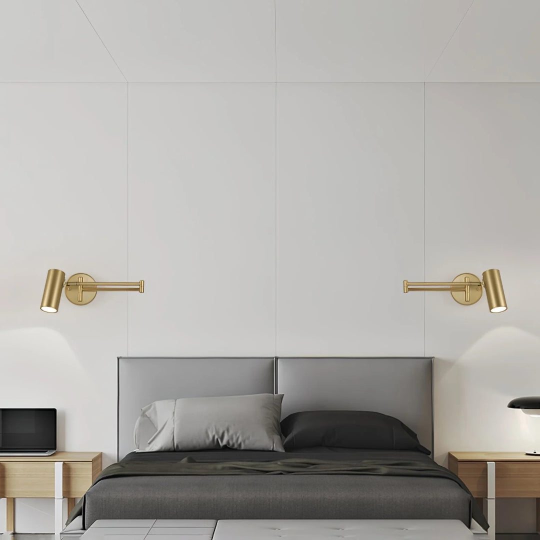 Industriële metalen wandlamp