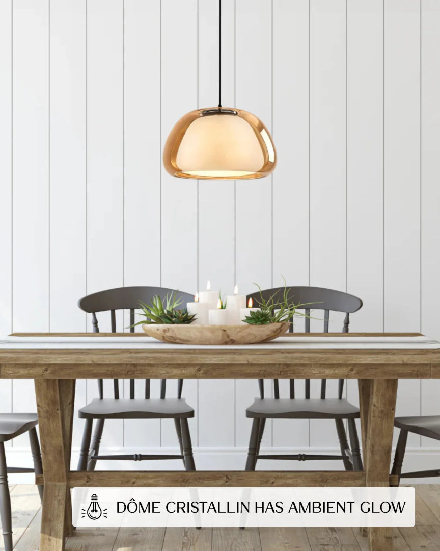 Minimalistische glazen hanglamp