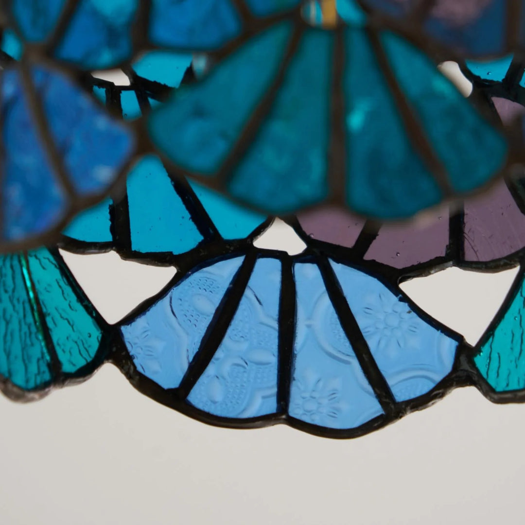 Mozaïek glazen messing plafondlamp